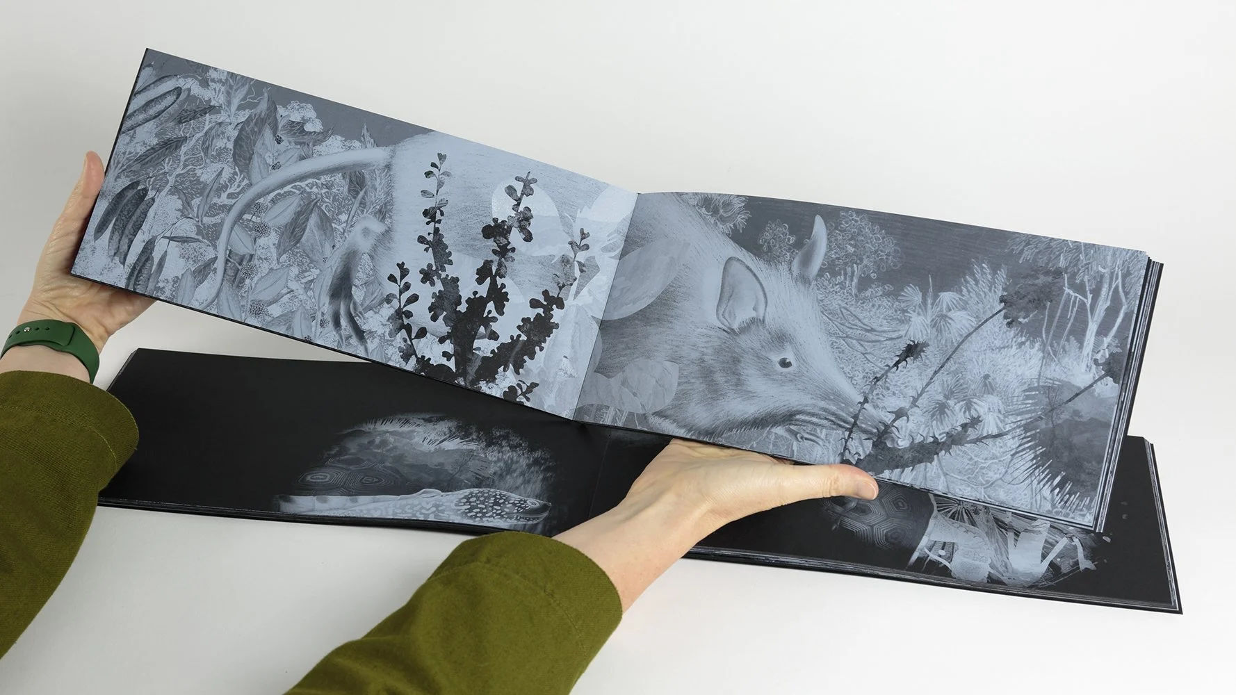  Gracia Haby &amp; Louise Jennison  Bracketed by light,  2022 26 page, perfect bound artists’ book  Edition of 100  (Photo: Tim Gresham) 