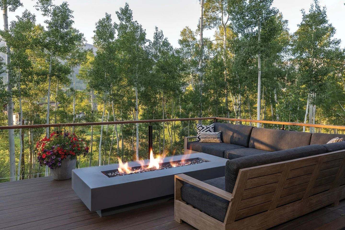 Designed for the way mountain homes are truly lived in.⁠
⁠
Set among the aspens, this deck was designed as a quiet extension of the home. A place to gather, take in the view, and let the landscape become part of the everyday rhythm.⁠