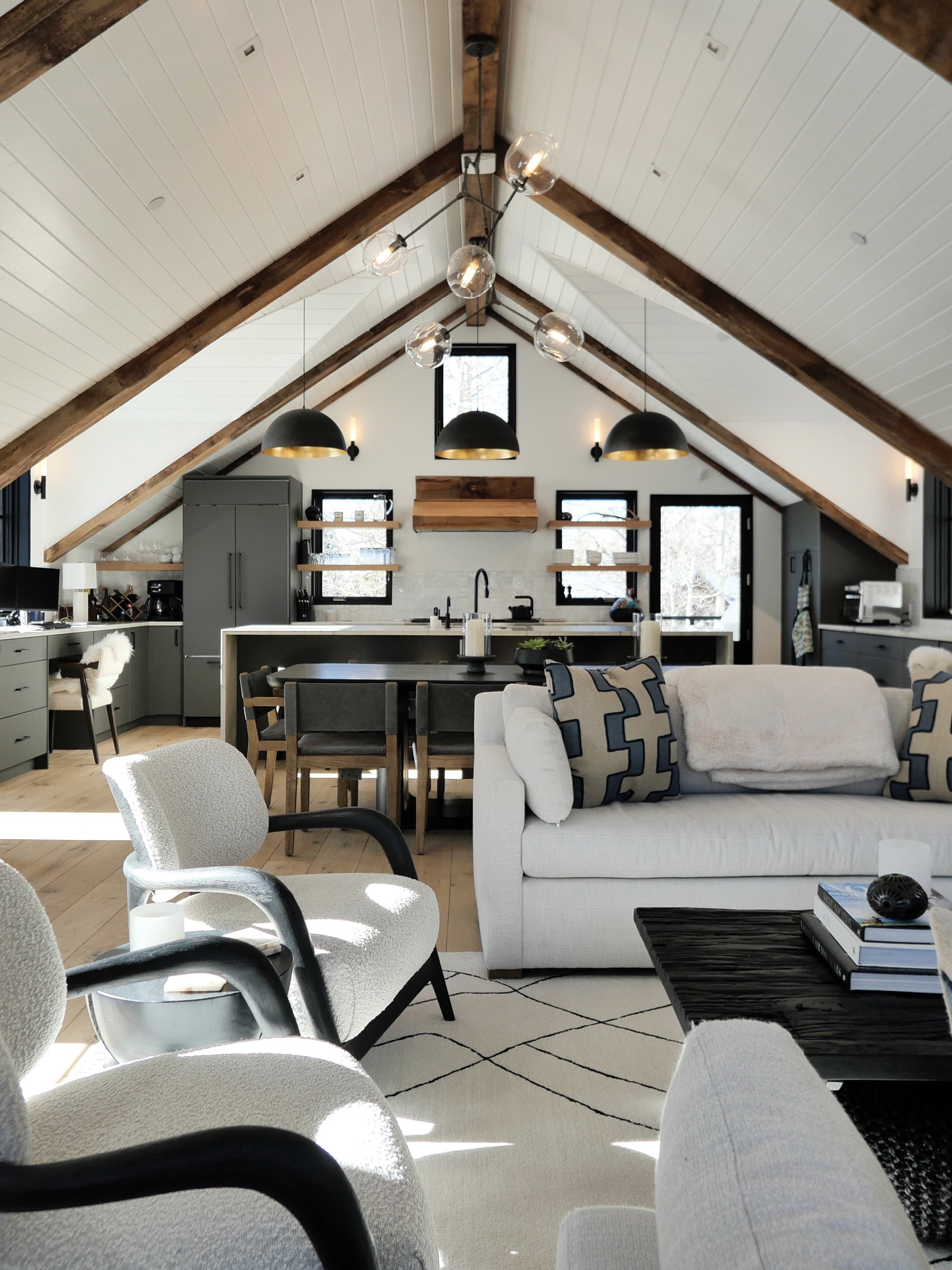 Small-scale living, thoughtfully considered.⁠
⁠
Hillside North proves that a compact Telluride home can still feel open, comfortable, and deeply personal. A mountain modern foundation is softened with lighter, coastal-inspired elements &mdash; a nod 