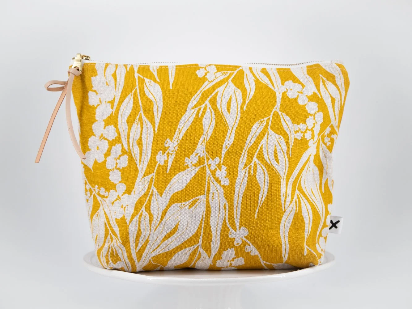large zipper pouch gumnut yellow