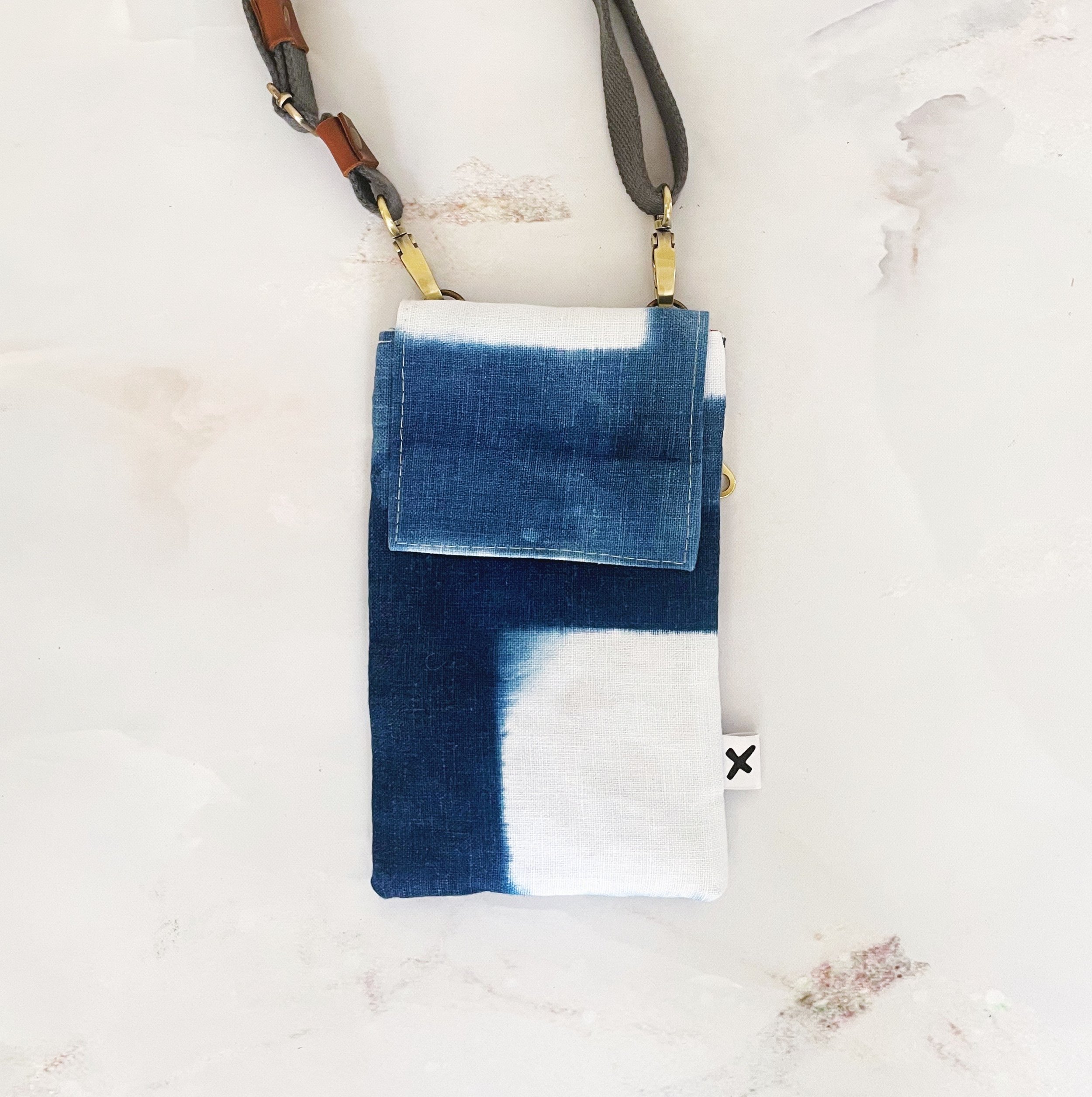 Phone Crossbody shibori large square