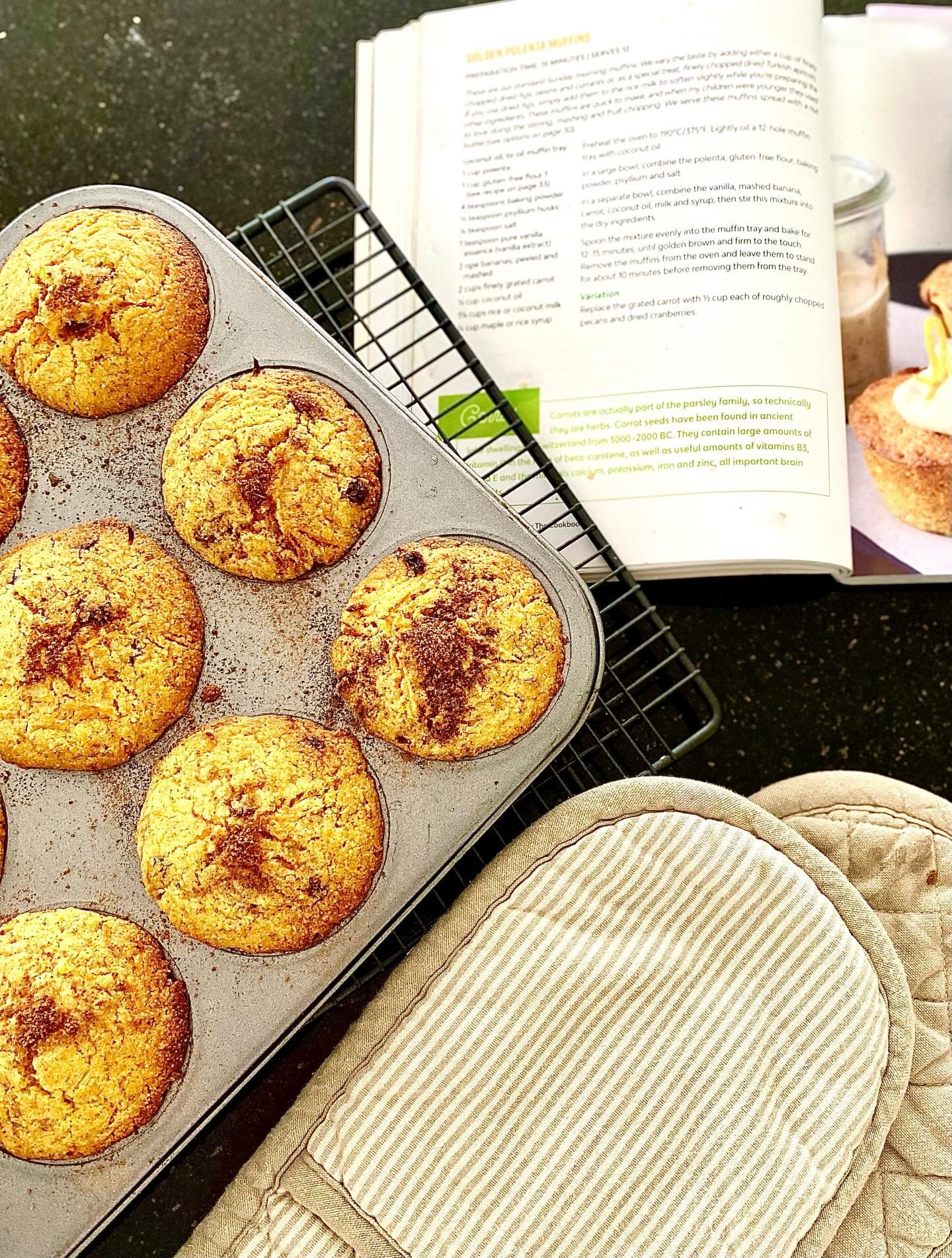 A trip down memory lane - making polenta muffins for my family while visiting down under! 🇦🇺

Even though I&rsquo;ve made them countless times, I always make little &lsquo;tweaks!&rsquo;

✅ Sliced up pieces of dried apricots, and some sultanas. 

✅