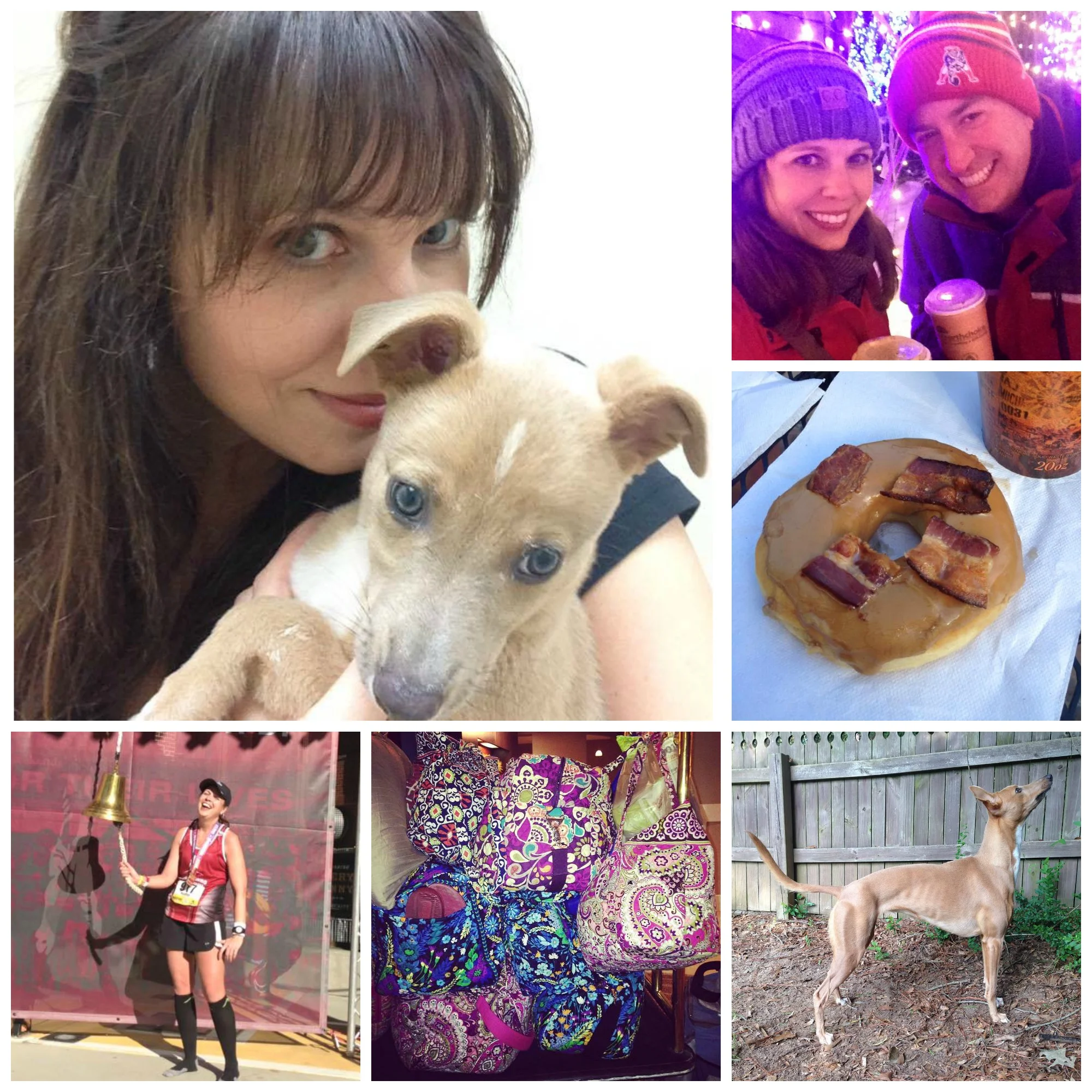 Heather loves her husband, her dog, running, Vera Bradley and maple bacon donuts.