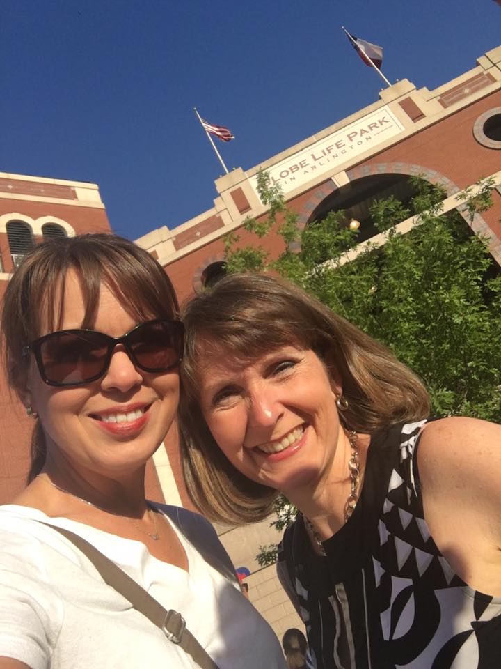 Heather & Marybeth at Globe Life Park in Arlington, TX.