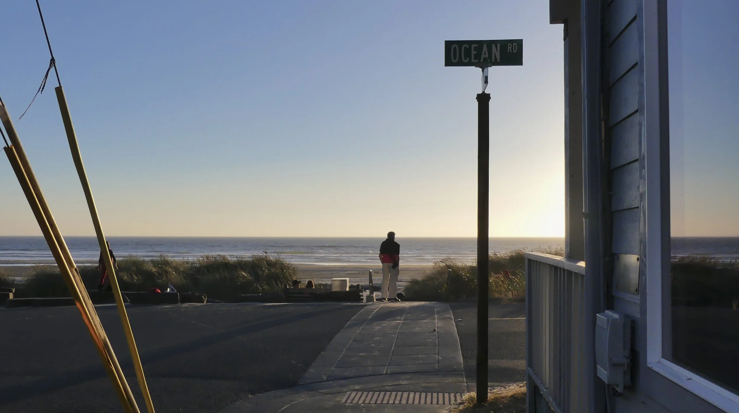Man surveys the ocean