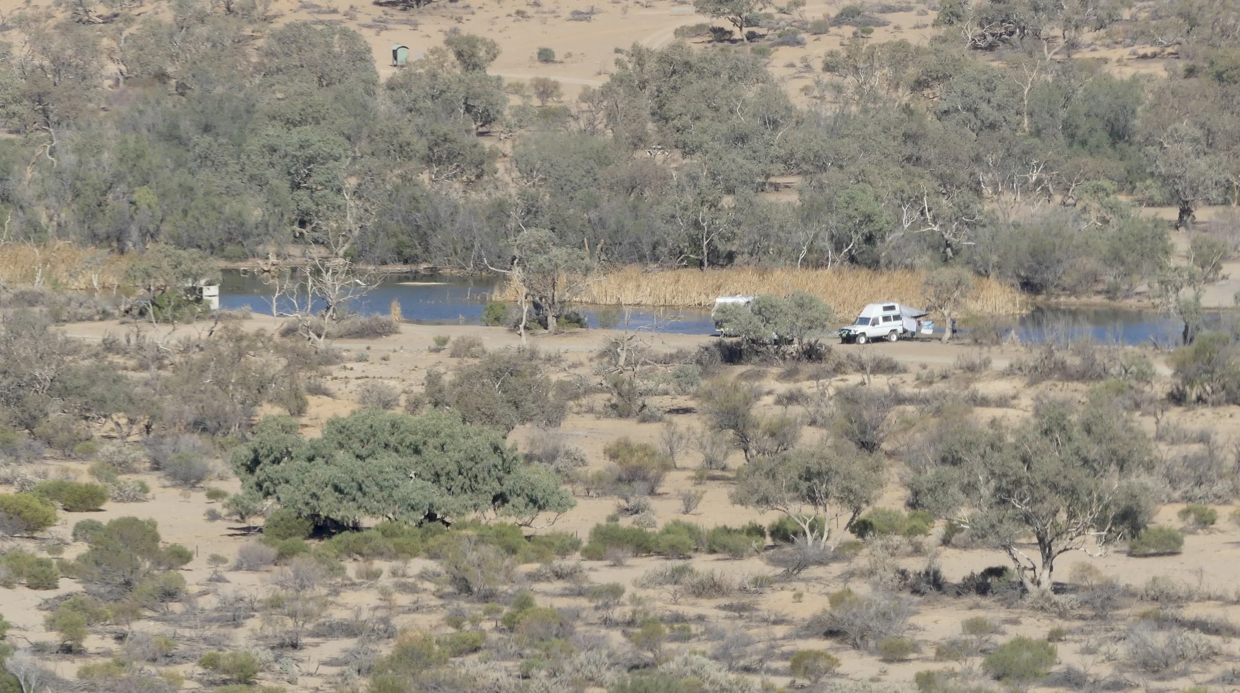 Nearby Frome Creek is bore-fed to maintain the water hole for campers