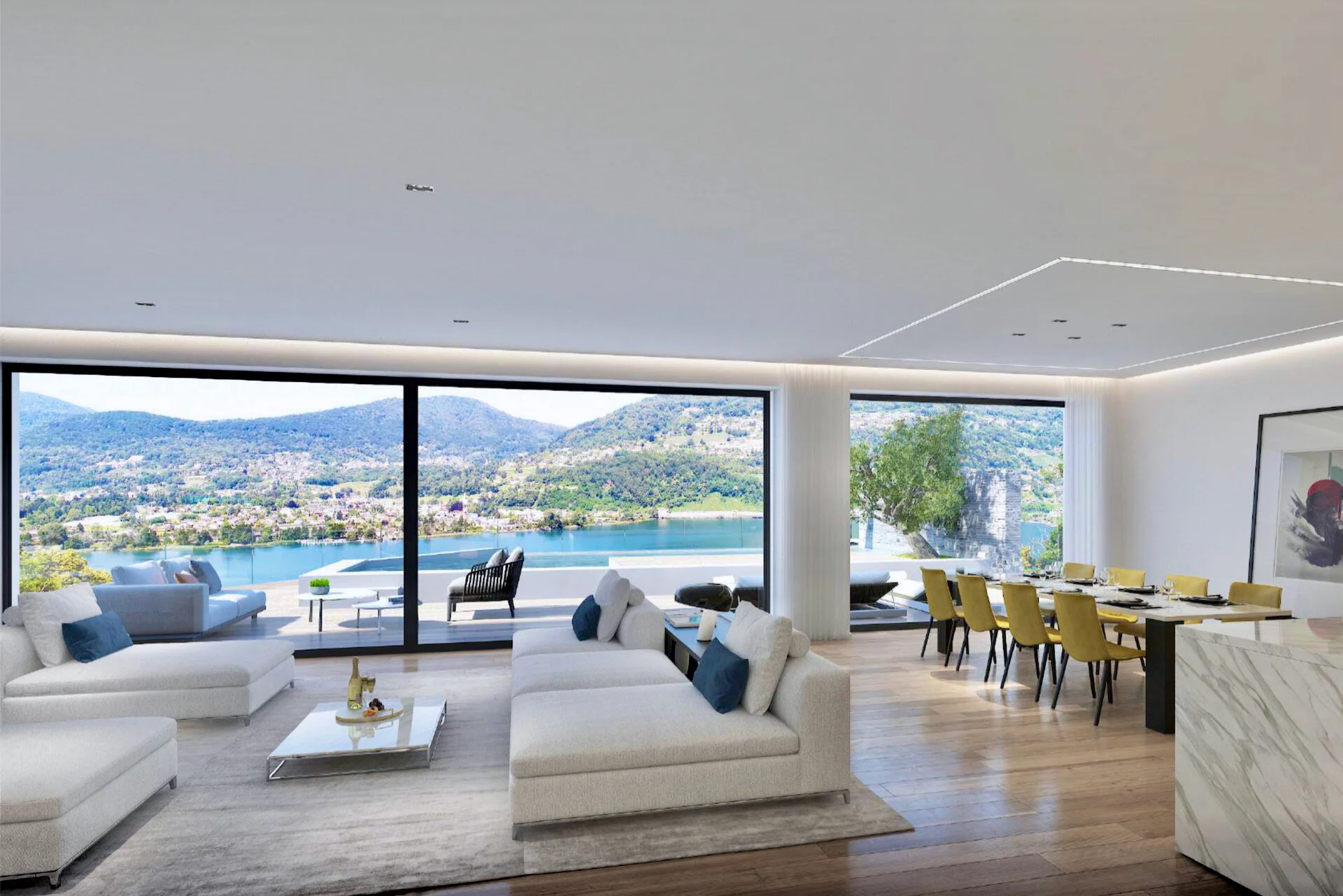 First occupancy in Montagnola with panorama - New &amp; modern villa with pool &amp; lake view