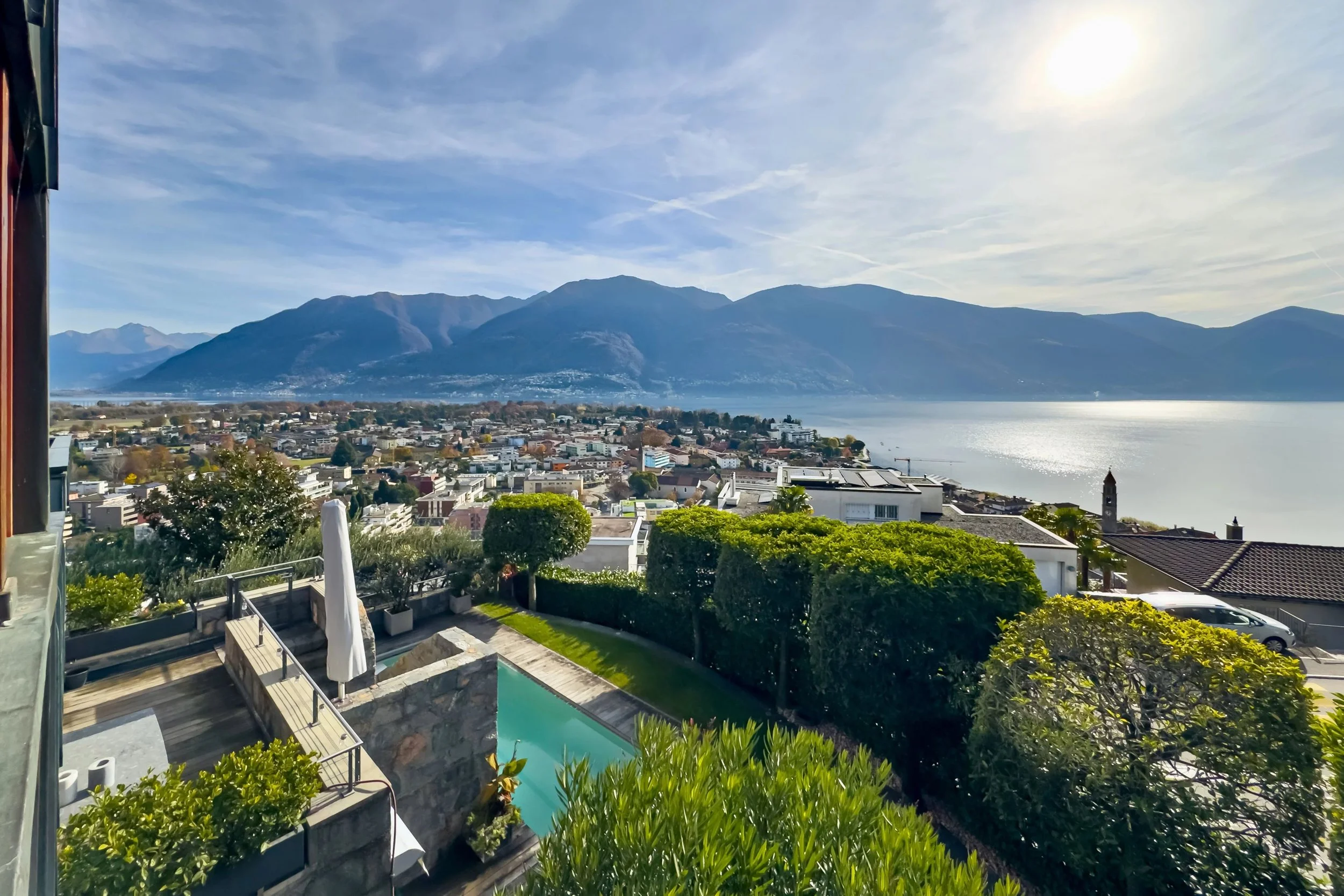 Design Villa on Lake Maggiore - The essence of modern living in an exclusive private oasis with breathtaking views &amp; a pool in Ascona