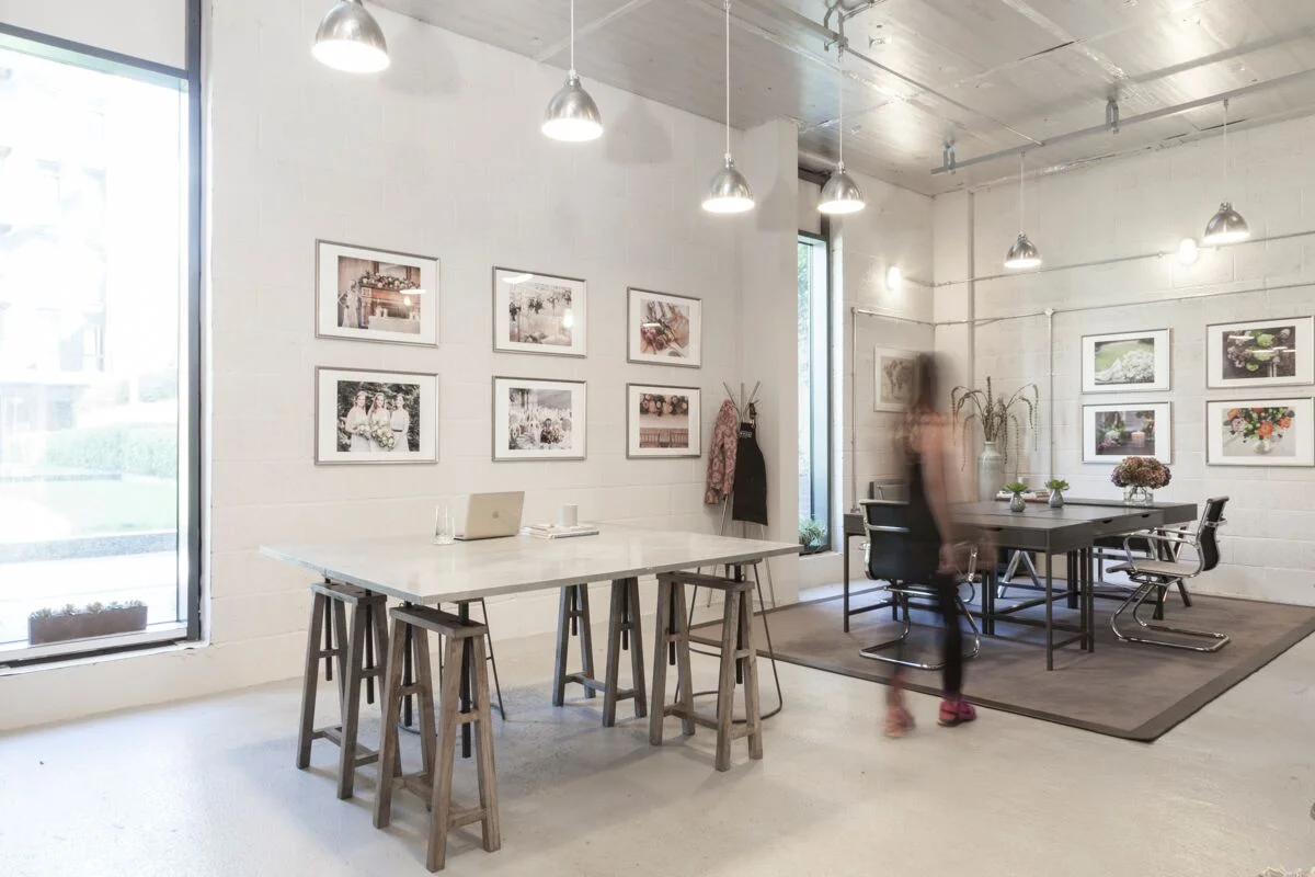 Wild Wood's studio has an industrial vibe and mixes bespoke design & high street pieces