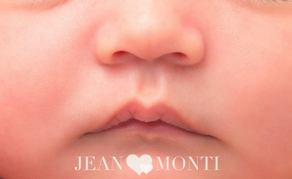 Jean Monti loves to document the smallest details of a newborns lips during a newborn photography session
