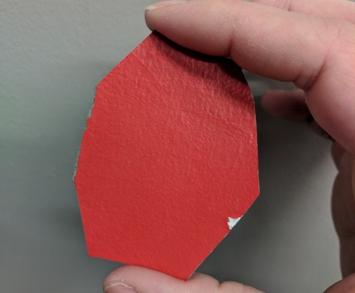 The most ideal paint sample is the size of a toonie.