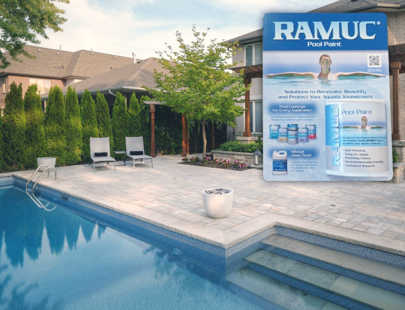 Is it time to give your pool a refresh? Ramuc Pool Paint products might be the right ones for you! Ramuc is a leading manufacturer of specialty aquatic coatings that has been trusted for almost 90 years to protect and rejuvenate swimming pools, spas,