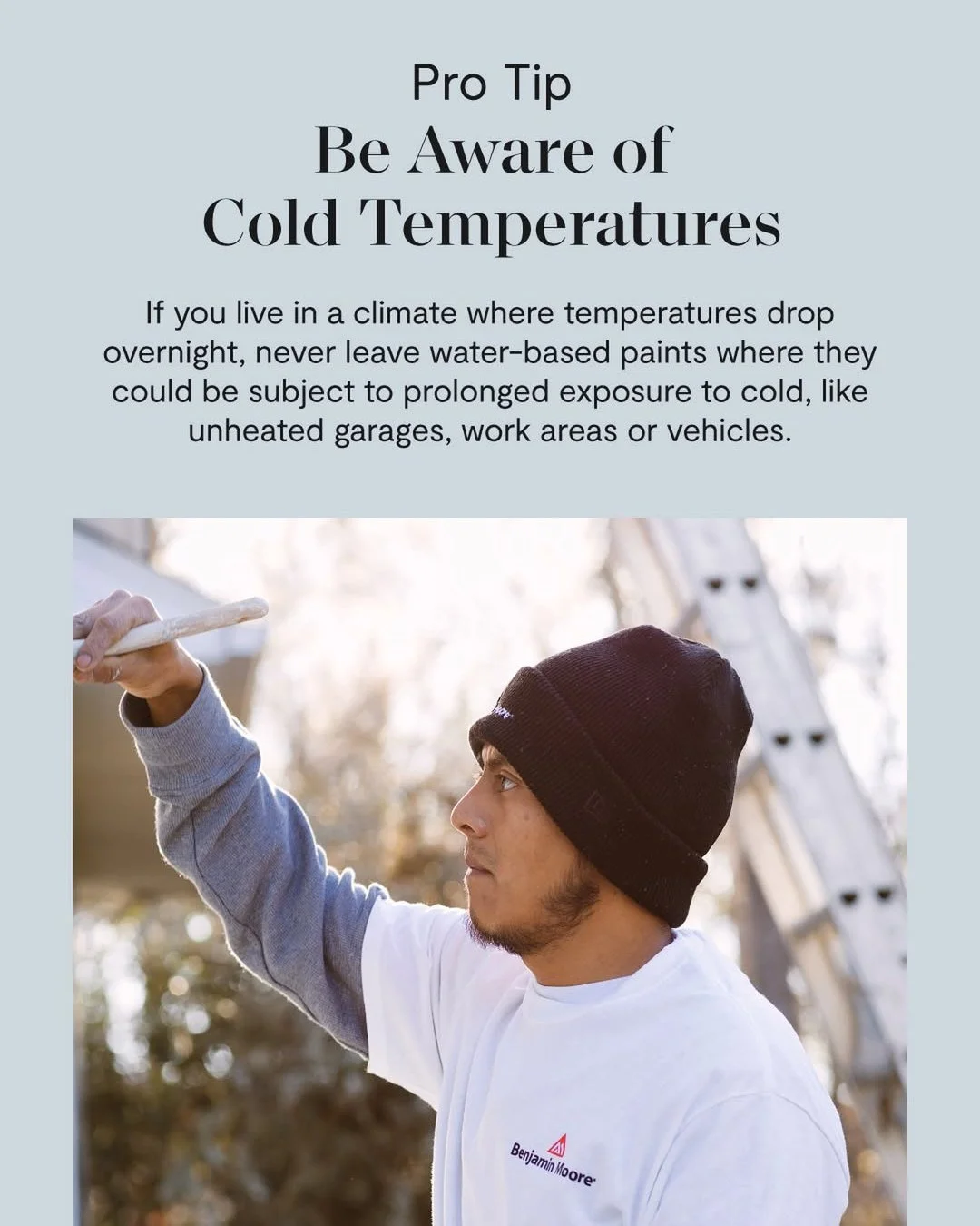 It sure is getting cold in Southern Ontario! As temperatures drop, make sure to follow this pro tip and keep water-based paints out of the cold. Once your paint freezes, there is no salvaging it.
.
.
.
#benjaminmoore #protip #propainter #generalcontr
