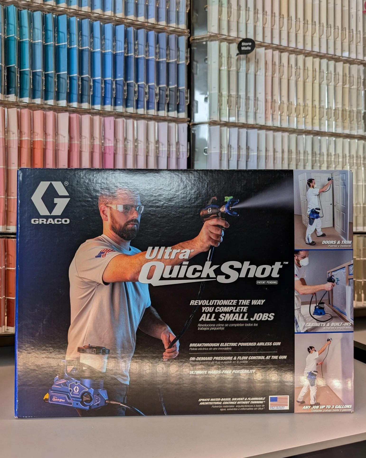 The Ultra QuickShot's breakthrough technology&mdash; designed to deliver a high quality finish on all small jobs. Created with portability in mind, this battery operated airless sprayer gives the ability to spray in the tightest of areas with precisi