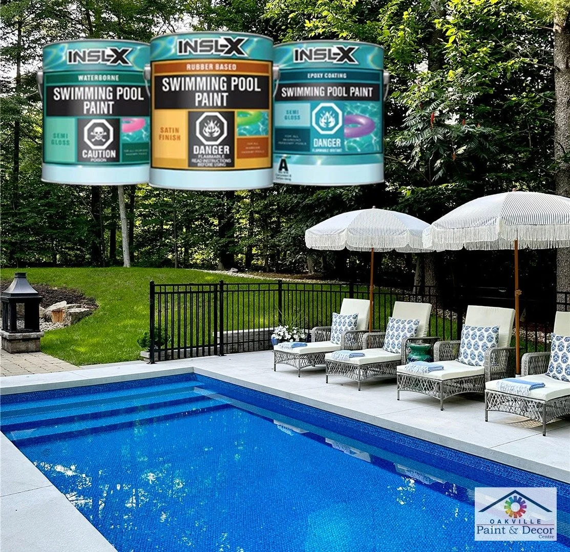 Did you know Benjamin Moore sells pool paint? This collection of pool paint technologies will meet the needs of almost any pool painting situation. Give us a call, or email us at Oakville Paint &amp; Decor Centre to make your pool the hot topic of th