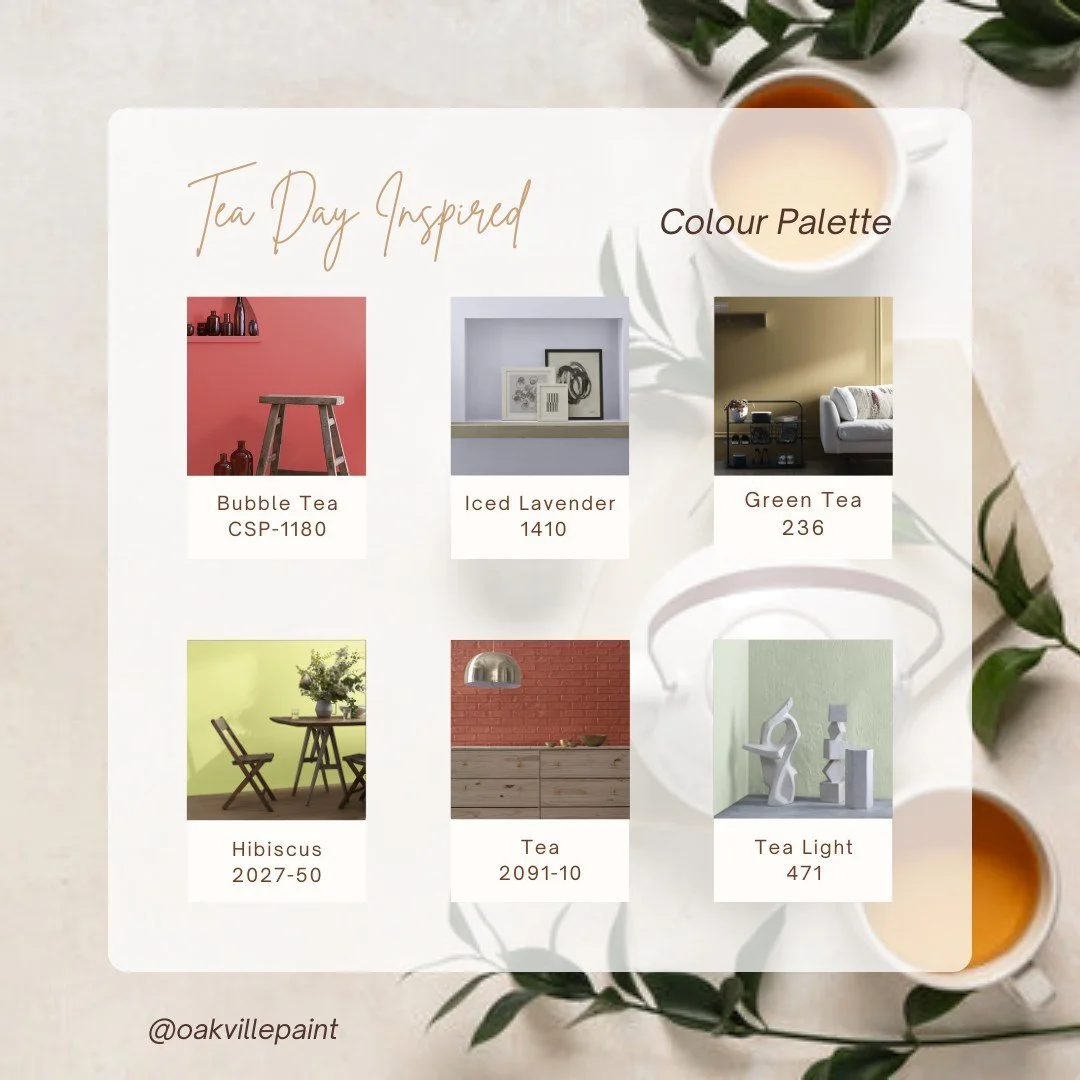 Brew up some joy today and celebrate International Tea Day with this Benjamin Moore colour palette inspired by everything tea. This day gives us an opportunity to promote worldwide sustainability and ethically sourced products, just as Benjamin Moore