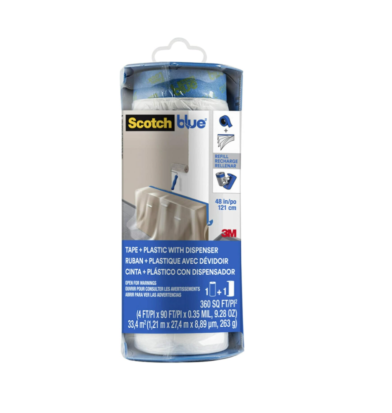 Scotch Blue Tape + Plastic with Dispenser