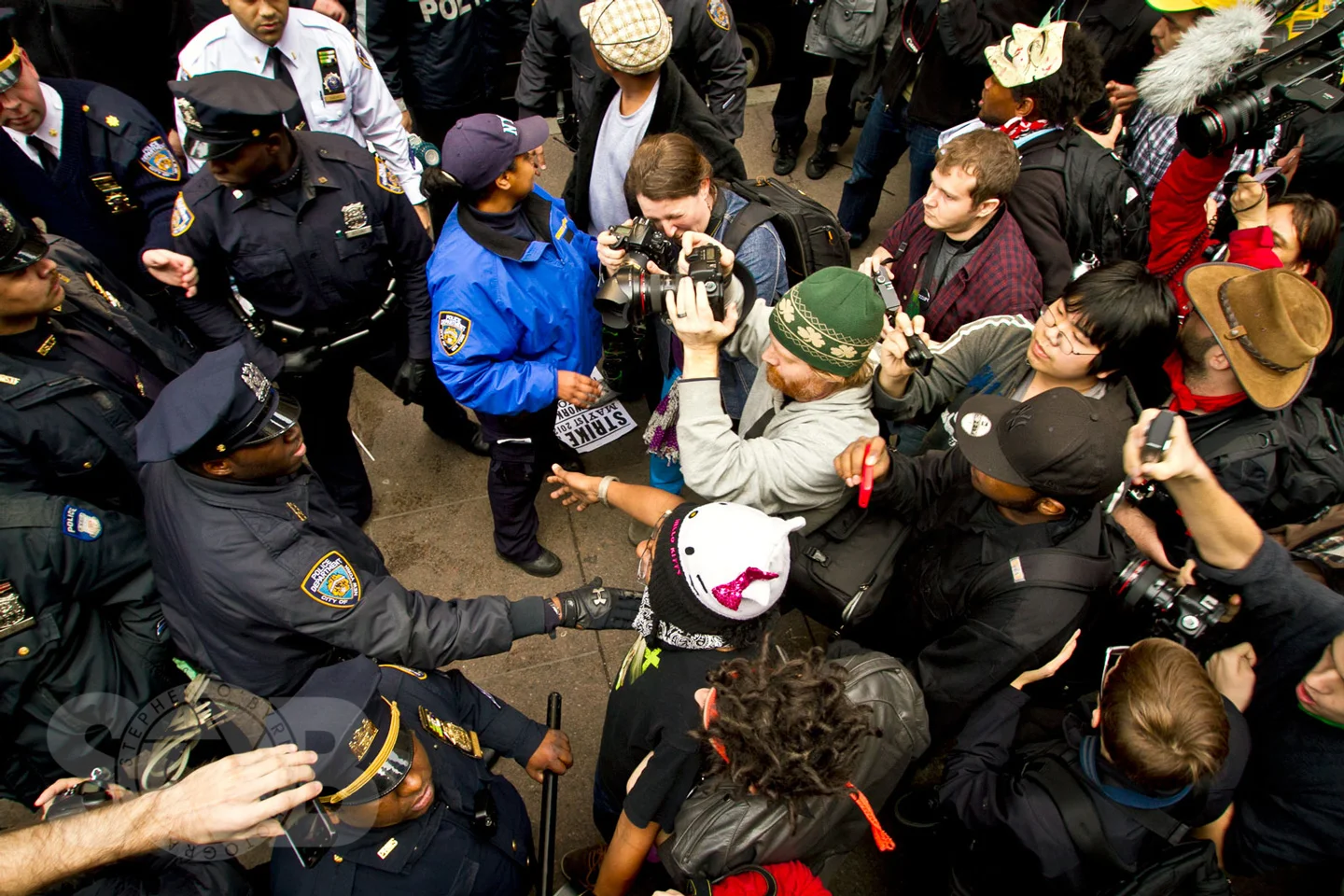 St. Patricks Day in Zuccotti Park, March 17, 2012.