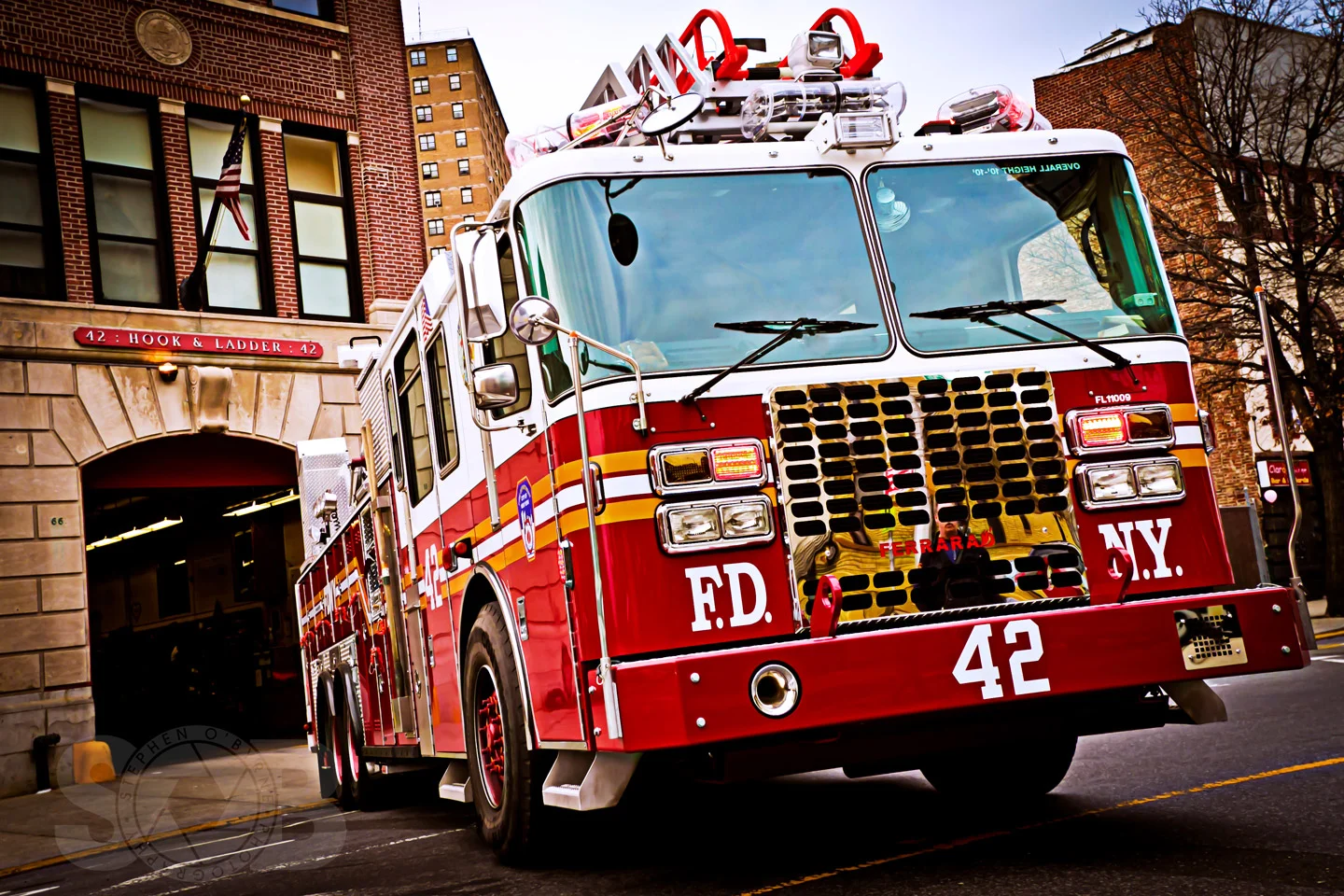 NYC Fire truck in the Bronx.