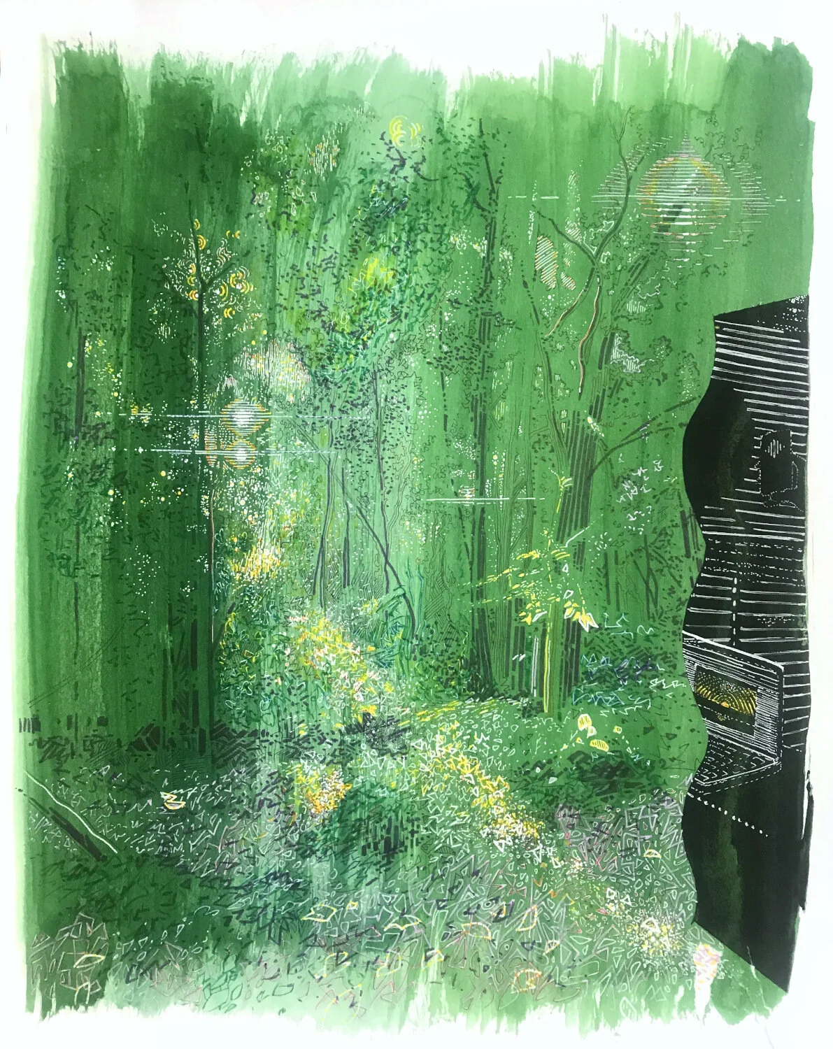 7:28 PM Franklin Park looking West