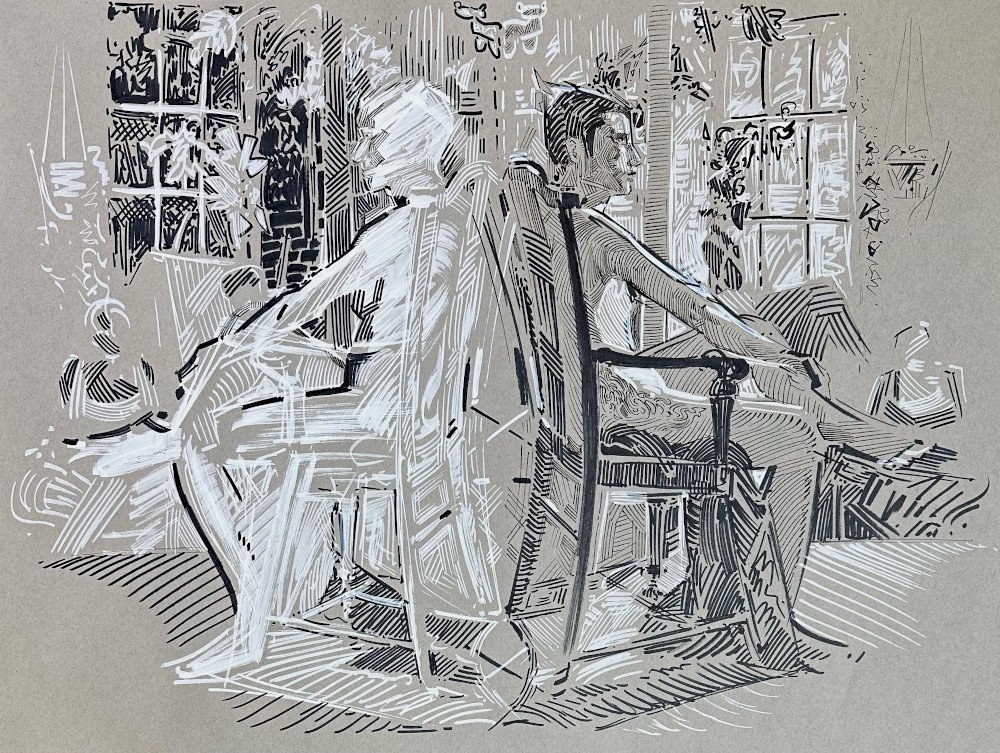  Ink Pens and Paint Marker on Paper   24×18 