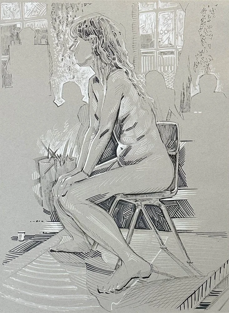  Ink Pens on Paper   18×24 