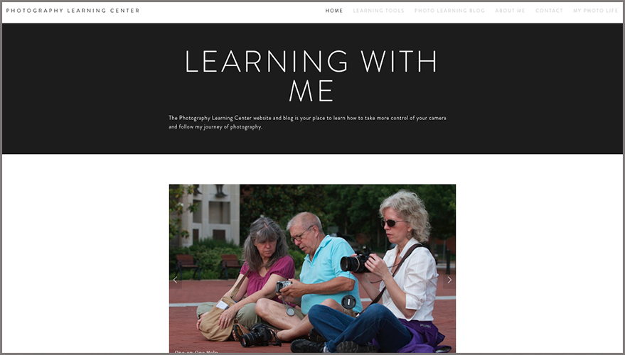 Home page of my new web site.