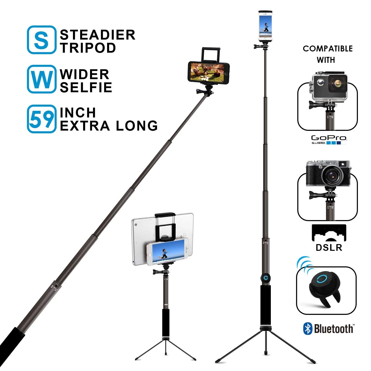 Included in camp fee: lavalier mic, smartphone holders, table-top tripod, and selfie stick with Bluetooth trigger - Retail value: $51!
