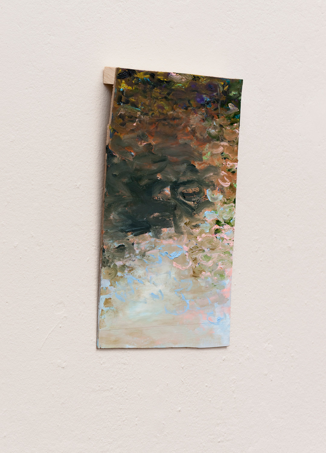   Standing in Water III   Oil on wood 11 × 6 × 1 inches 28 × 11 × 2 ½  cm 2015 