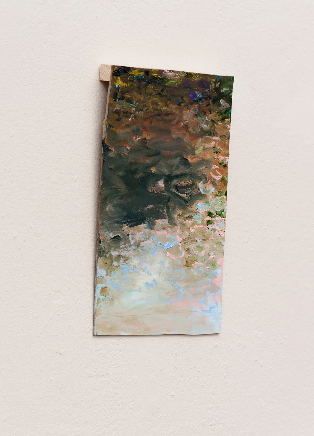 Standing in Water III Oil on board, wood 11 × 6 × 1 inches 28 × 11 × 2.5 cm 2015