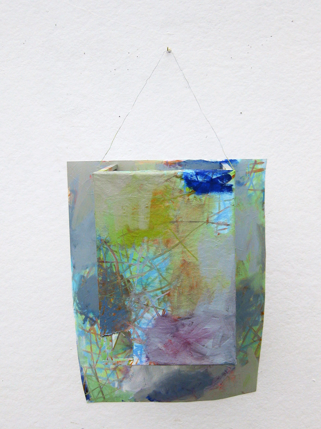   Possibly Now XI   Oil on canvas and polystyrene, wood, wire 24 × 14 × 9 inches  61 × 35.5 × 23 cm 2014 &nbsp; 