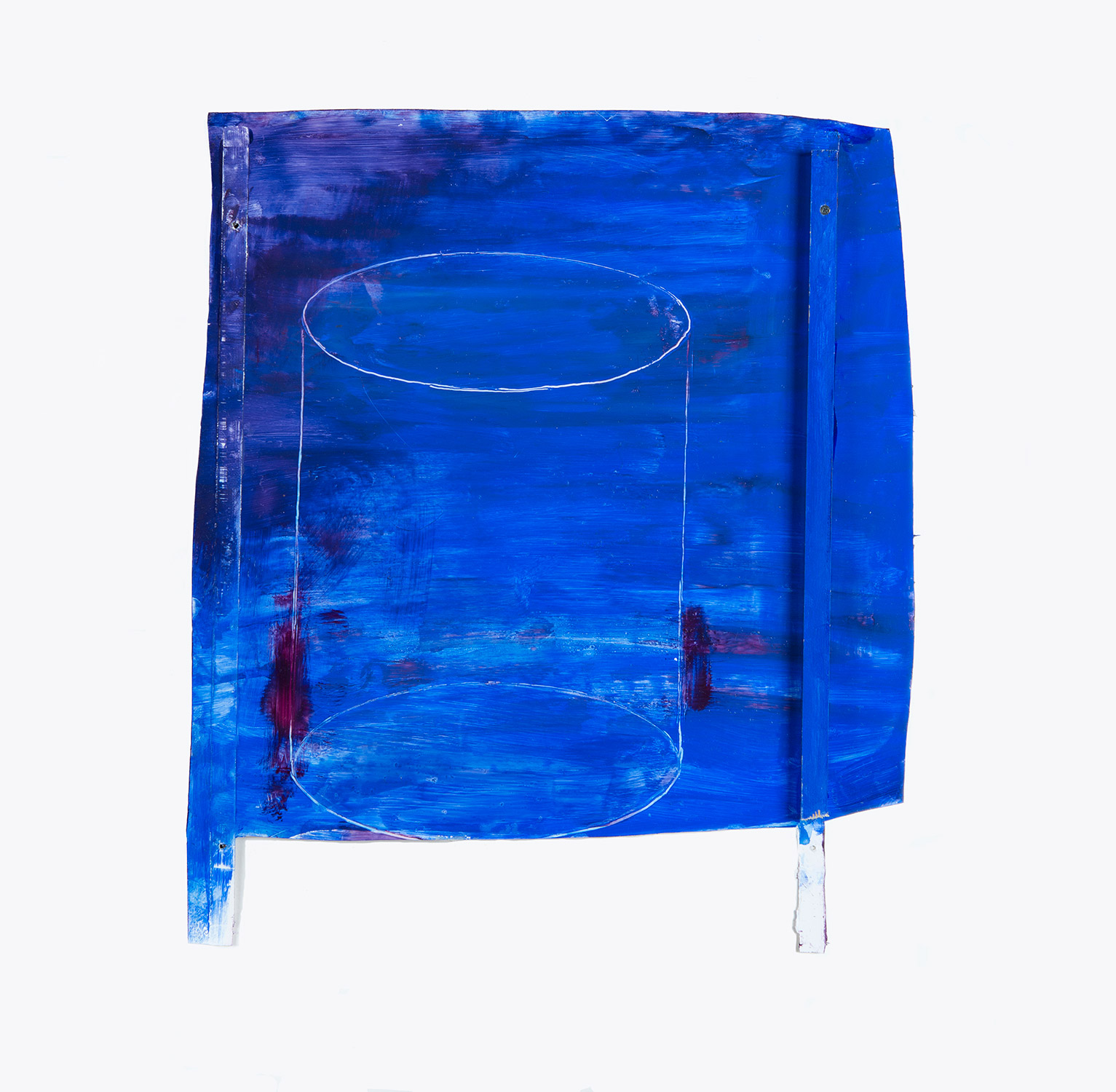   Possibly Now   Oil on plastic, wood  17 × 14.5 × ½  inches   42 × 37 × 1 cm 2013   &nbsp; 
