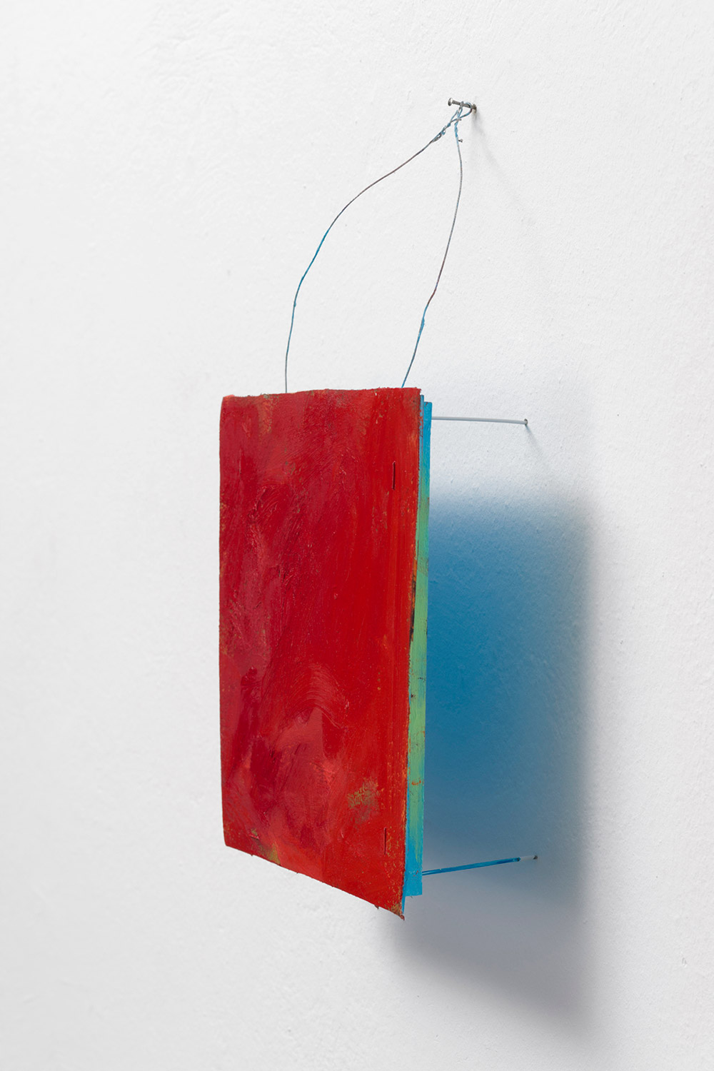   Possibly Now X   Oil on canvas, wood, wire 15 × 10.5 × 4 inches  38 × 27 × 10 cm&nbsp; 2014 