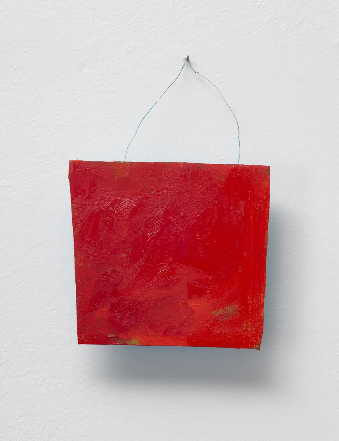 Possibly Now X Oil on canvas, wood, wire 15 × 10.5 × 4 inches 38 × 27 × 10 cm 2014