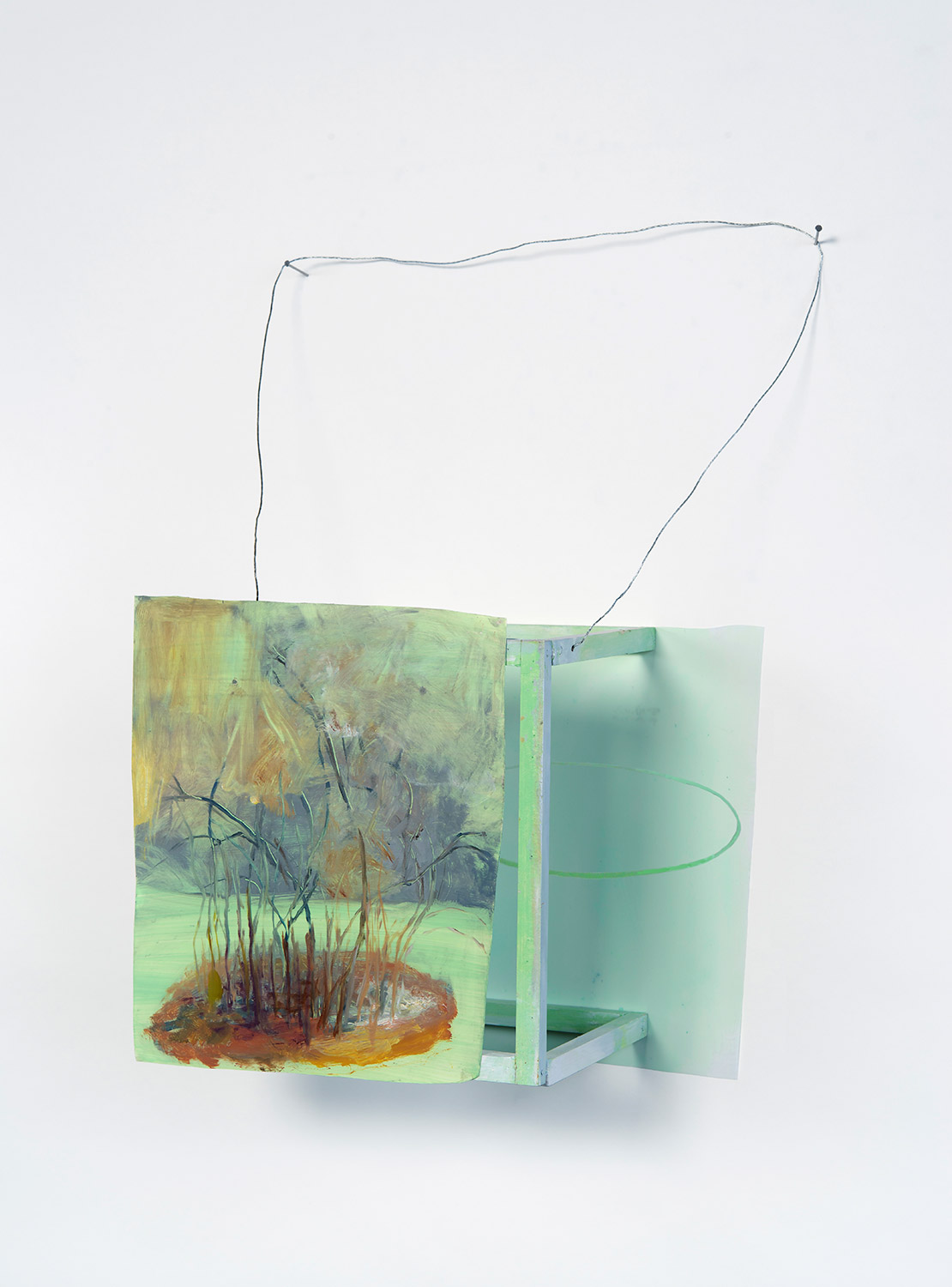   Possibly Now III   Oil on plastic and wood, wire 21 × 13 × 6.5 inches 53 × 33 × 16 cm 2013 &nbsp; 