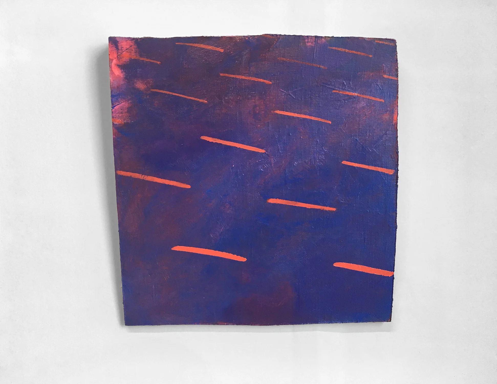 Standing in Water VIII Oil on canvas on wood, wood 13 1/4 × 12 3/4 × 1 inches 2017