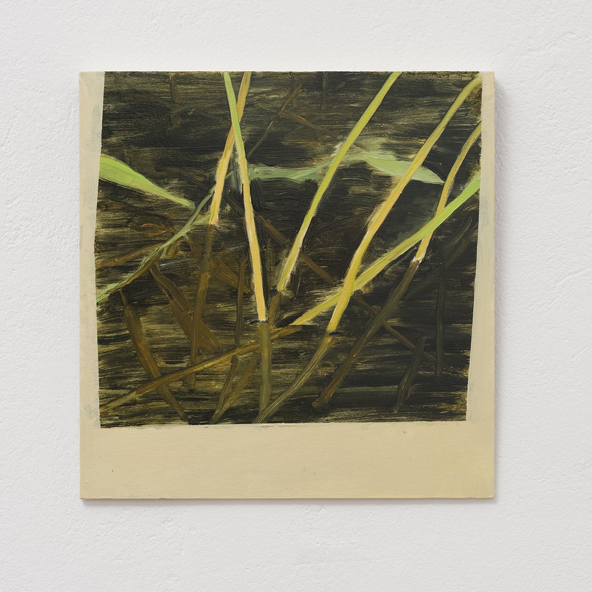   Study for Pond on Wheels XVI     oil on wood    12 x 12 ¾ x 1 inches    30 x 32 cm   2020 