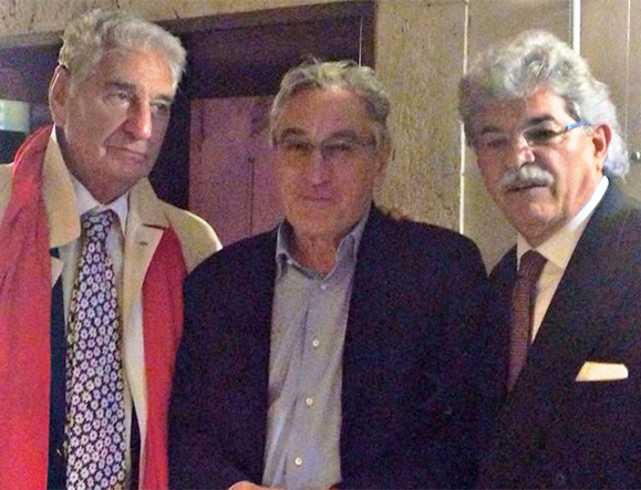 Carlo Maietto con Robert De Niro e Antonio Razzi. Roma, Novembre 2014.