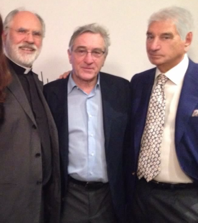 Don Sergio Mercanzin, Robert De Niro, e Carlo Maietto. Novembre 2014.