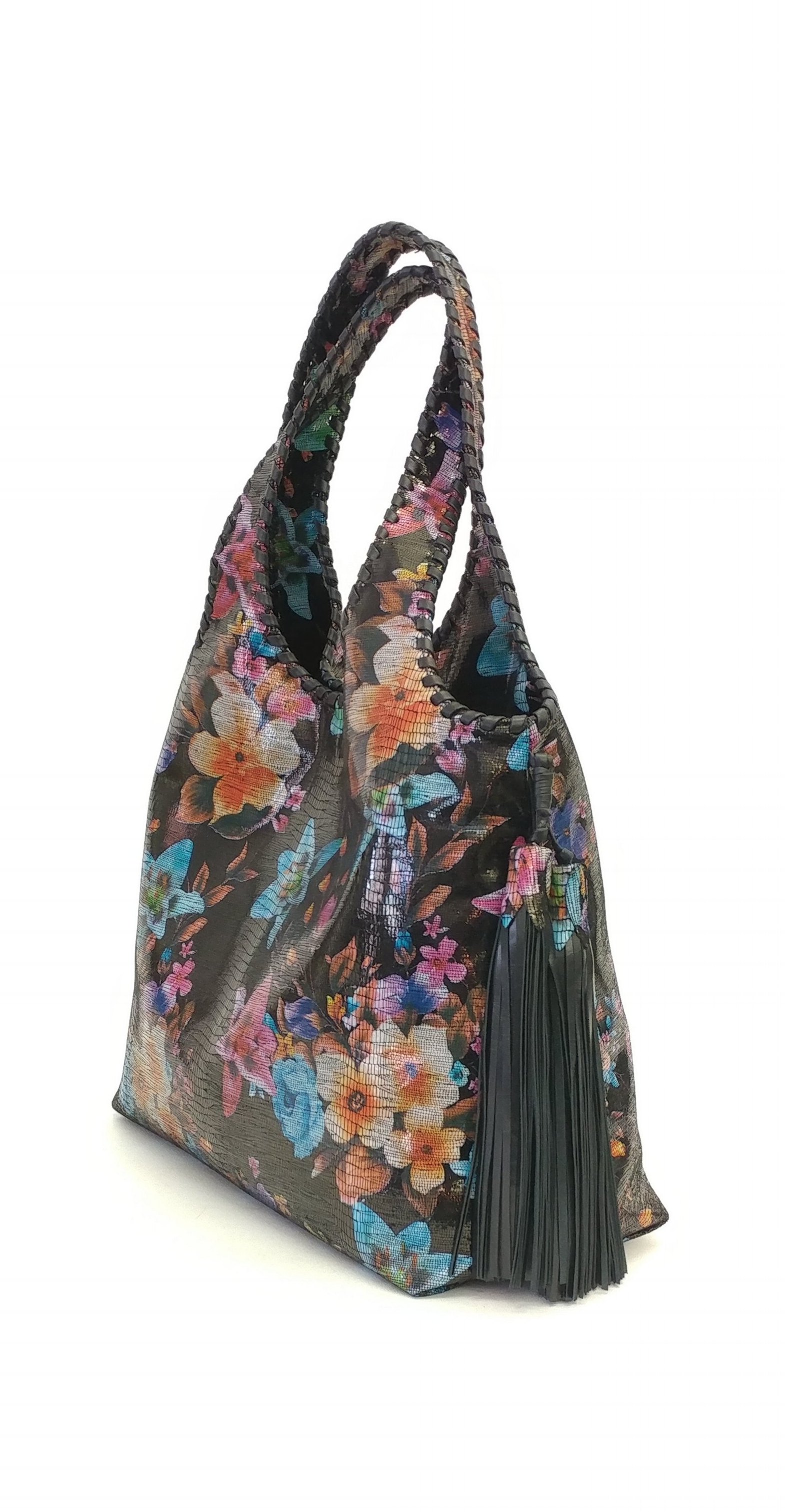 Anthony Luciano custom Stella Hobo (sm) - Stamped Floral Leather