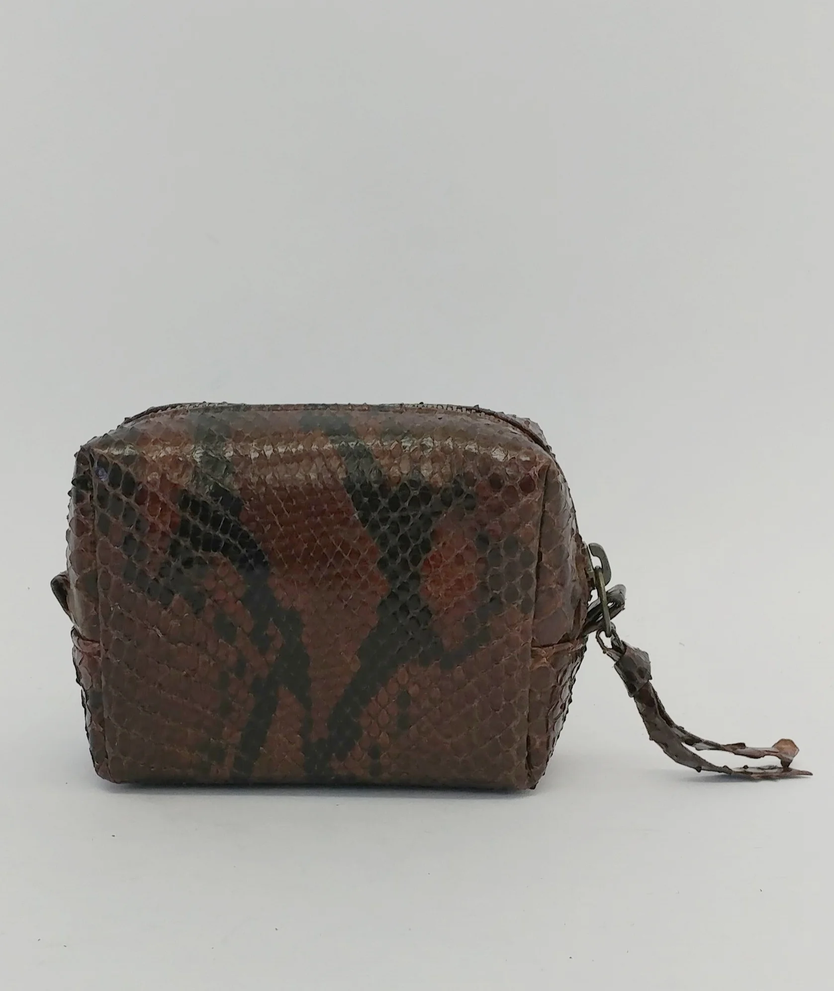 Anthony Luciano custom Lennox Zip Pouch - Chocolate/Black Python