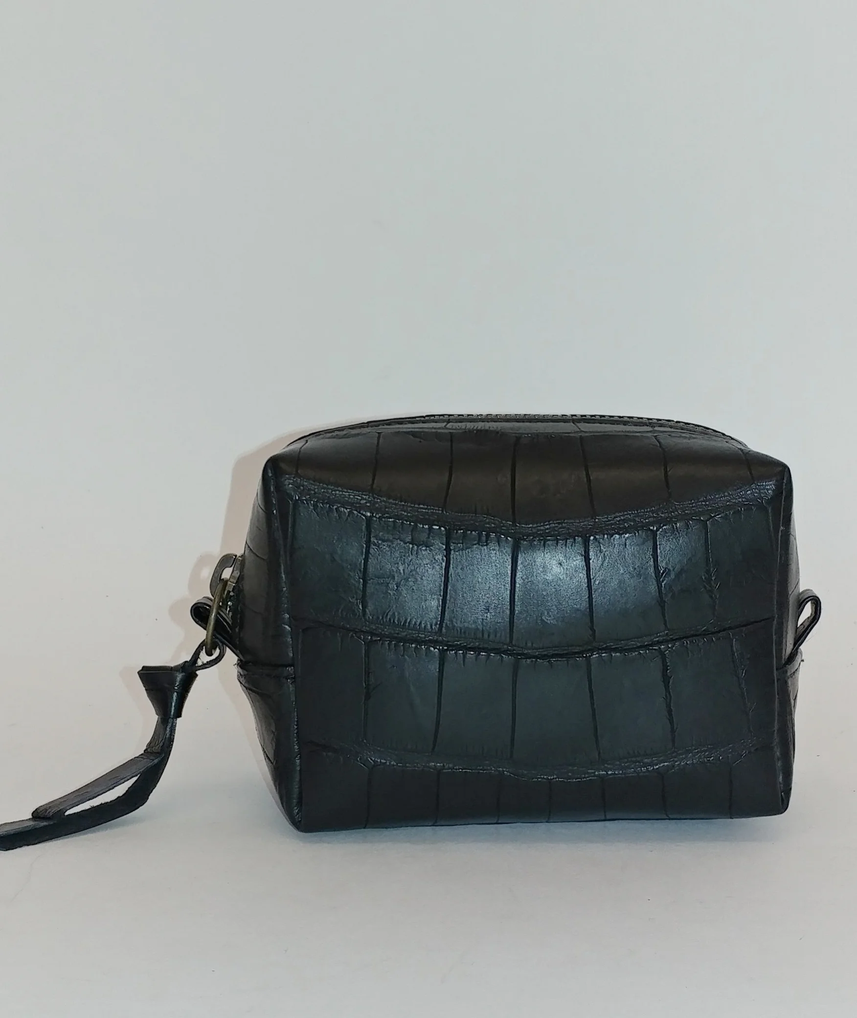 Anthony Luciano custom Lennox Zip Pouch - Black Crocodile