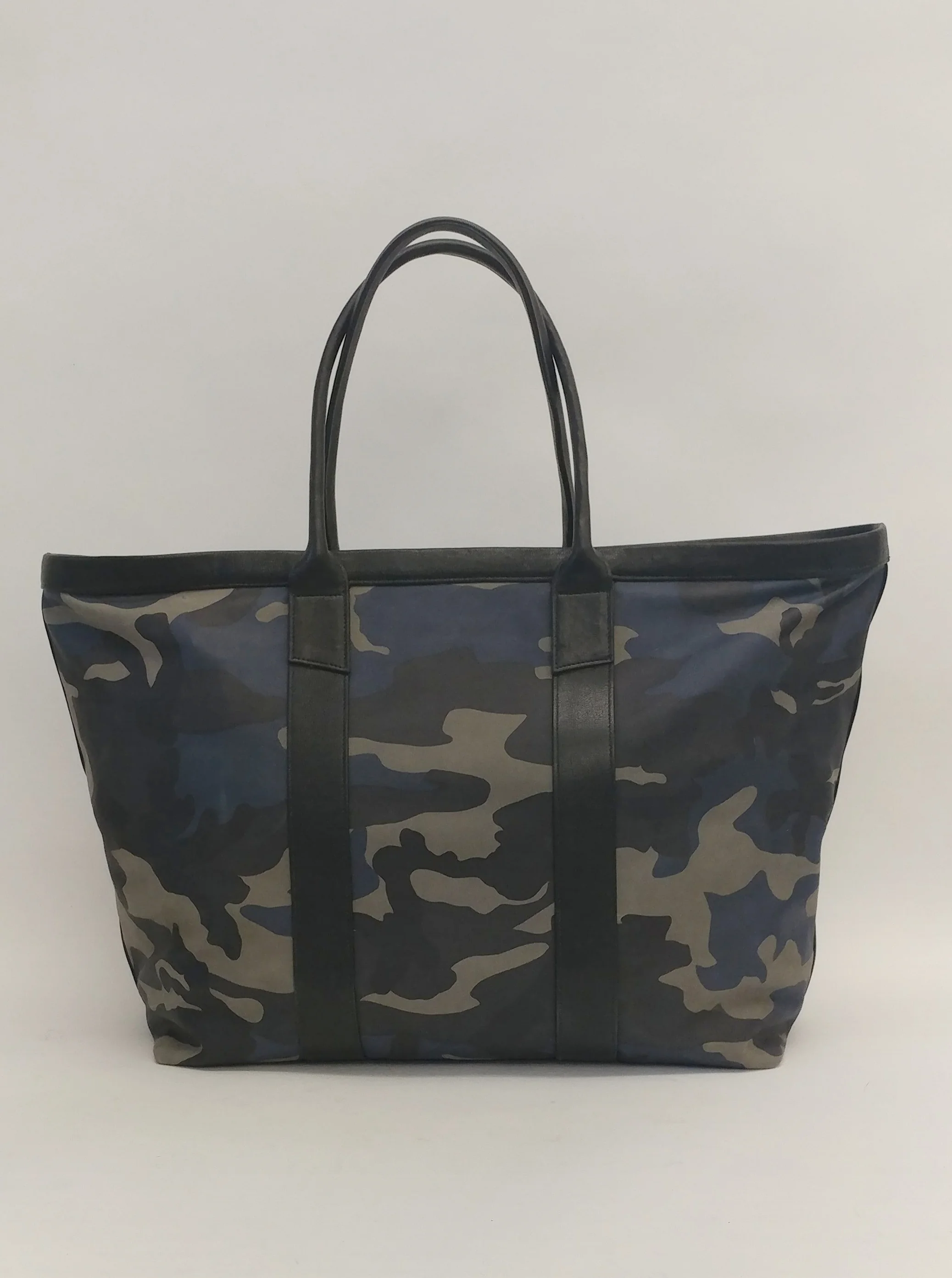 Anthony Luciano custom Jackie Tote - Navy/Gray Camo Leather
