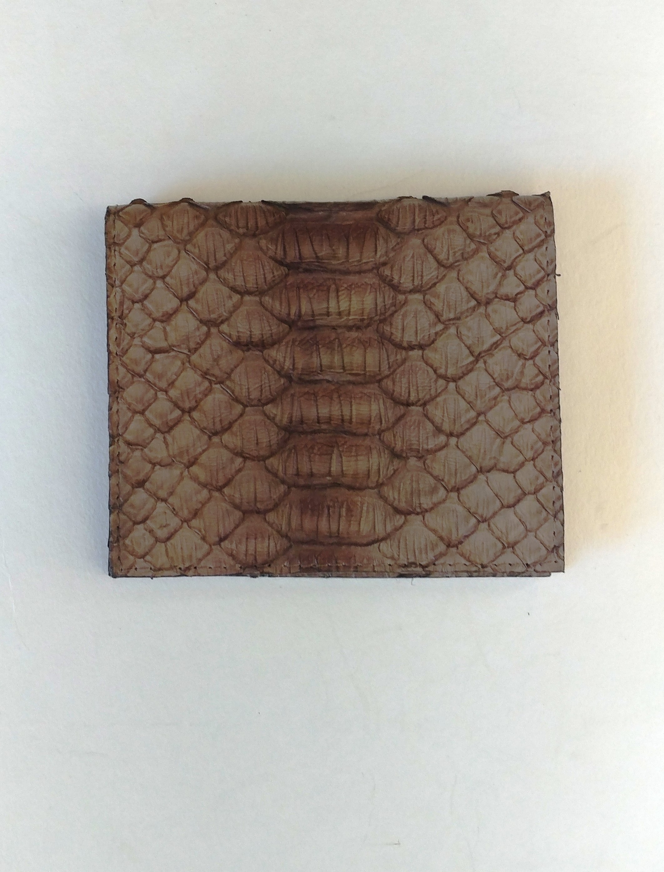 Pelgio Genuine Python Snake Skin Leather Bifold Handmade Wallet (Burmese  Python)