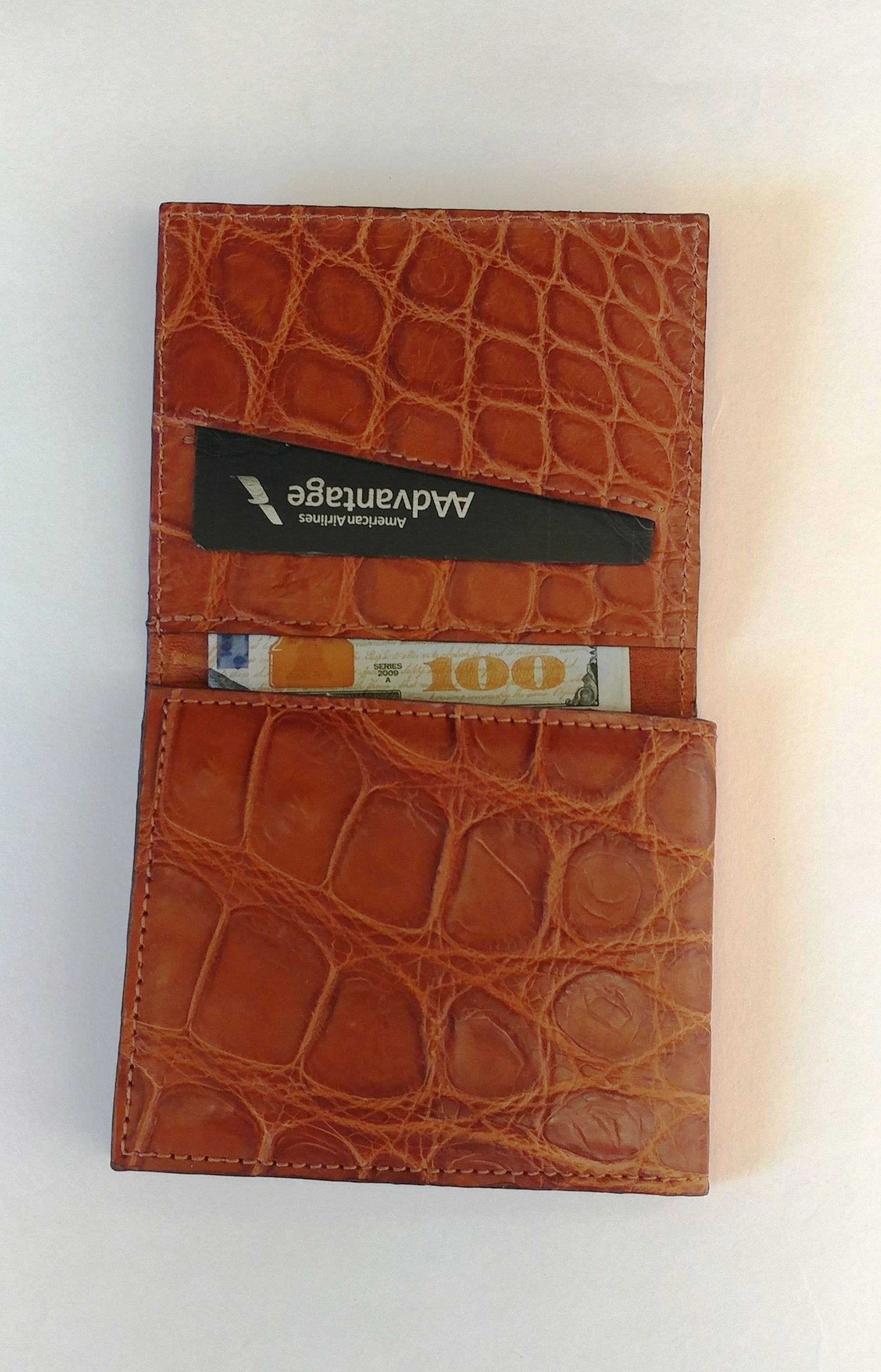 Anthony Luciano custom Hudson 3 Fold Wallet - Crocodile