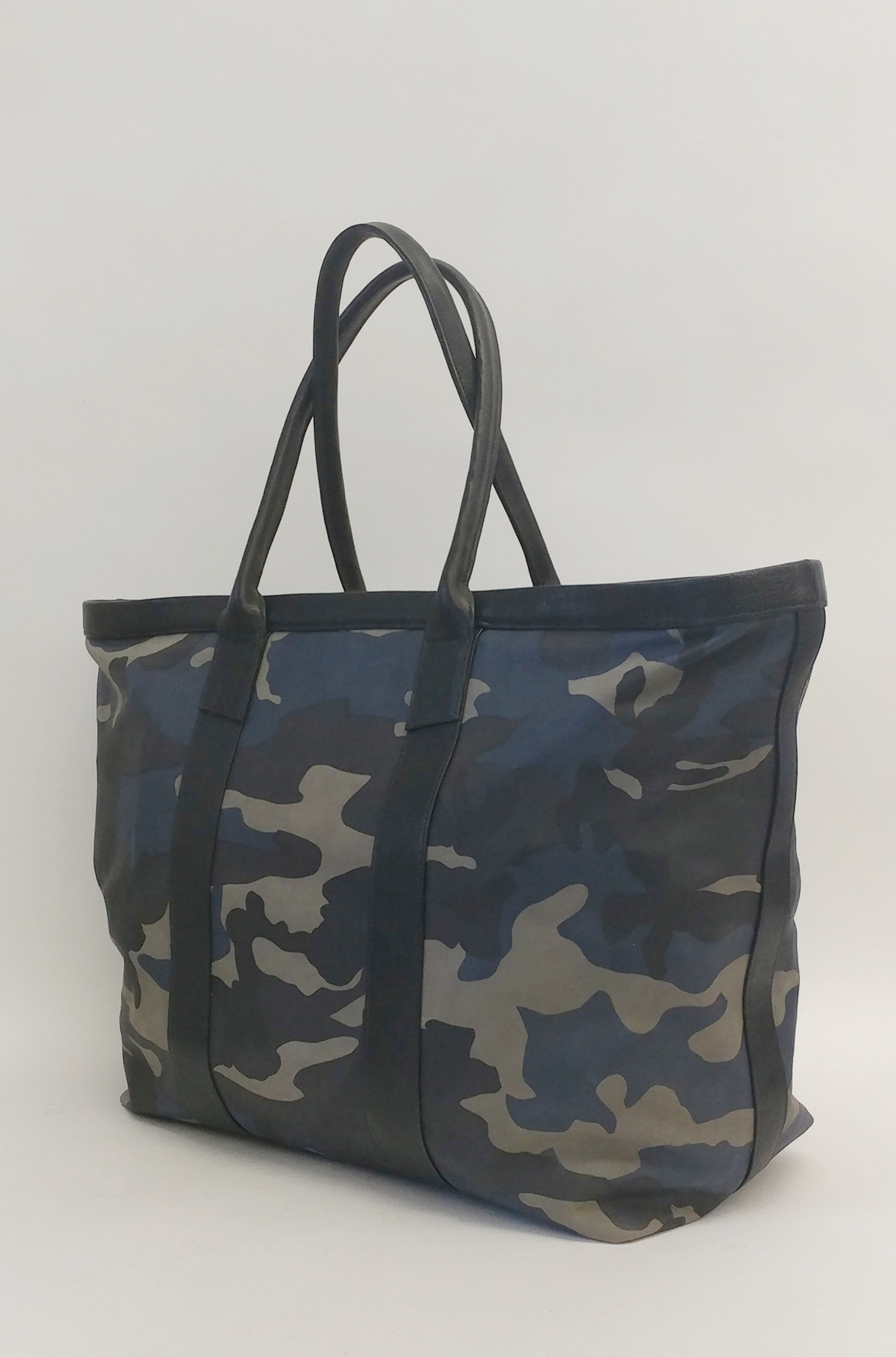 Anthony Luciano custom Jackie Tote - Navy/Gray Camo Leather