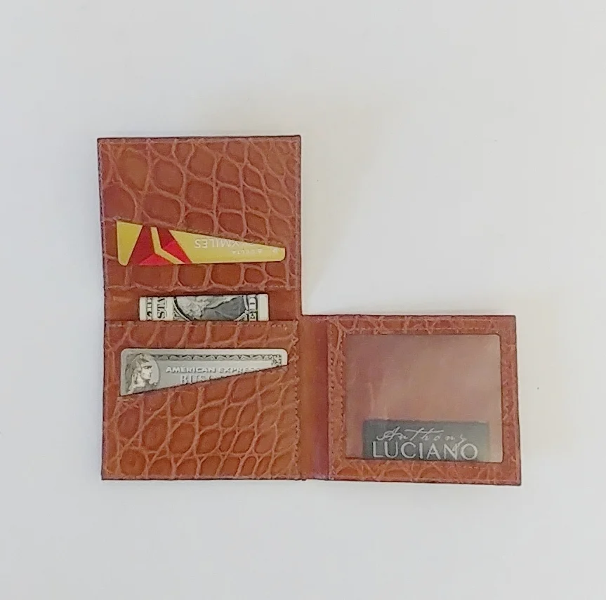 Anthony Luciano custom Hudson 3 Fold Wallet - Crocodile