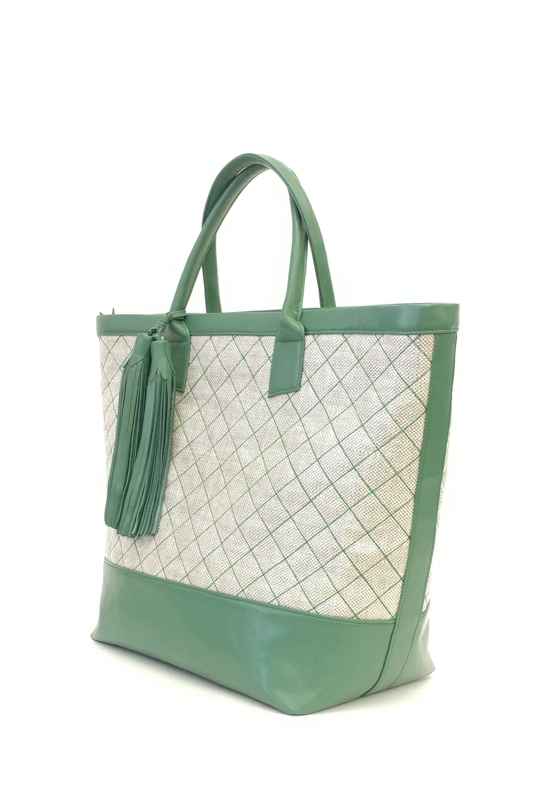 Copy of Anthony Luciano custom Jaqueline Tote - Quilted Waxed Linen/Lambskin