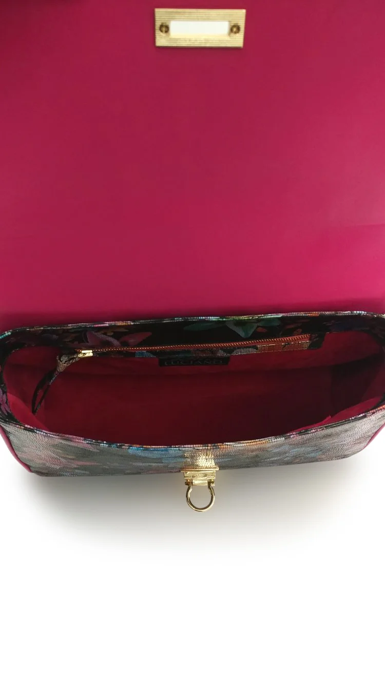 Anthony Luciano custom Kate Satchel - Stamped Floral Leather