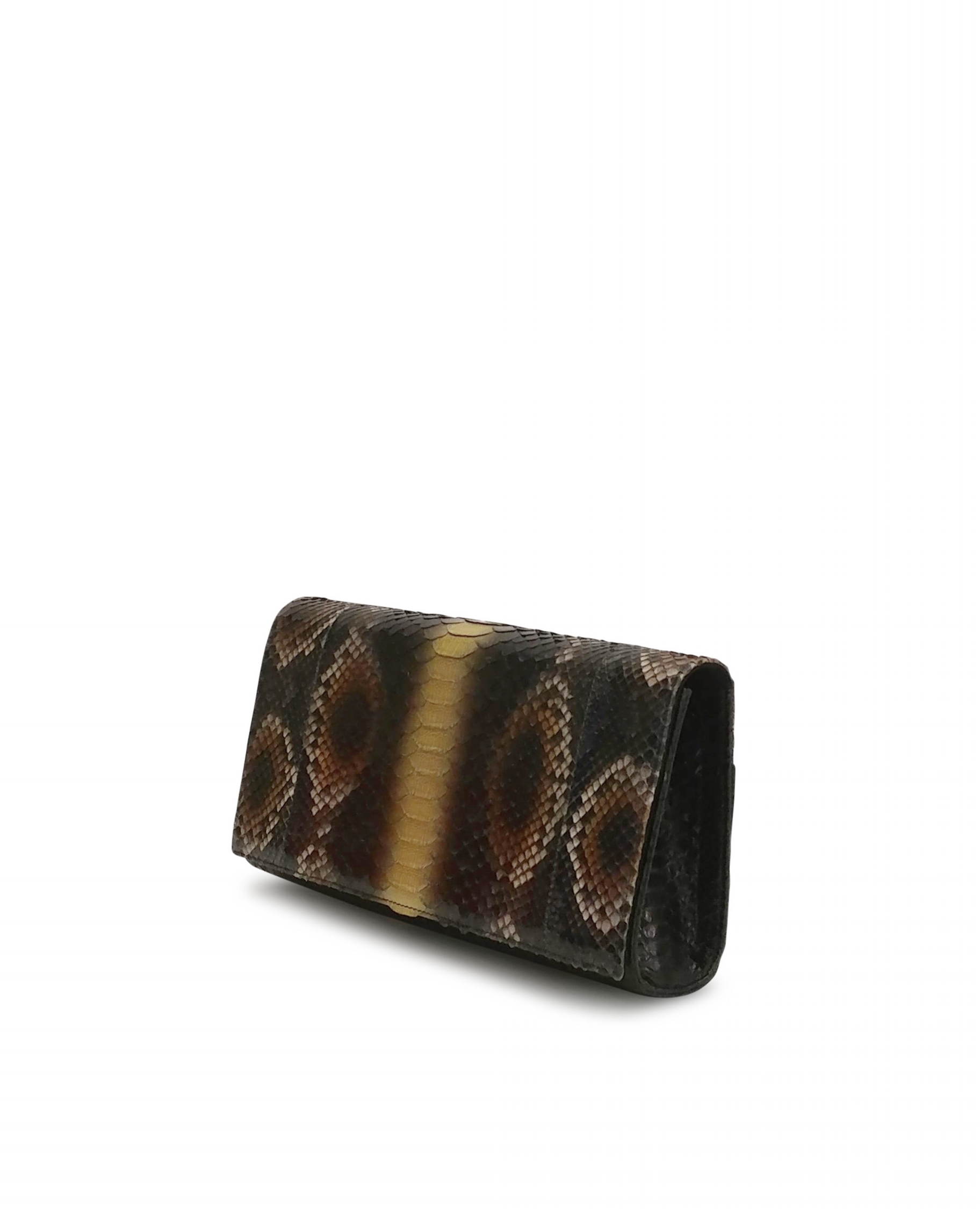 Anthony Luciano custom Kiki Convertible Clutch (sm) - Glazed Black Mix Python
